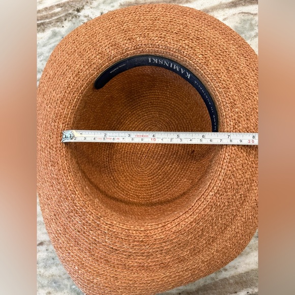 Helen Kaminski Newport Raffia Hat Tan with Black Ribbon and Bow Nougat/Midnight main image 6